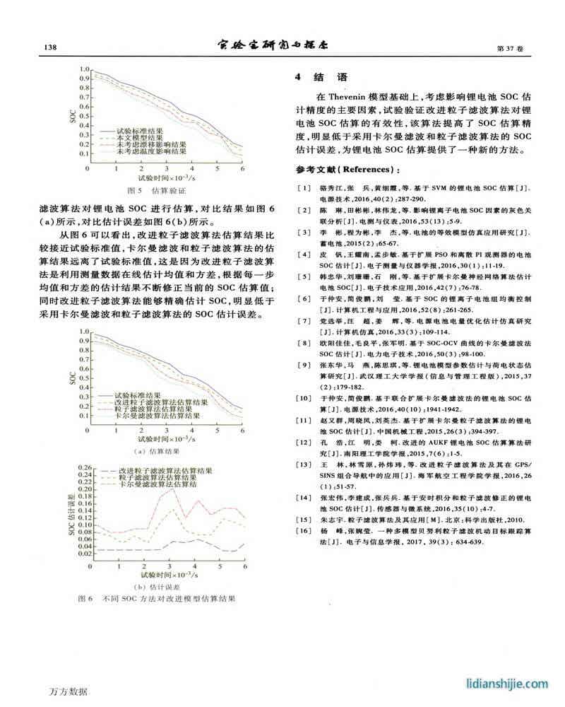 改進(jìn)粒子濾波的鋰電池SOC估算