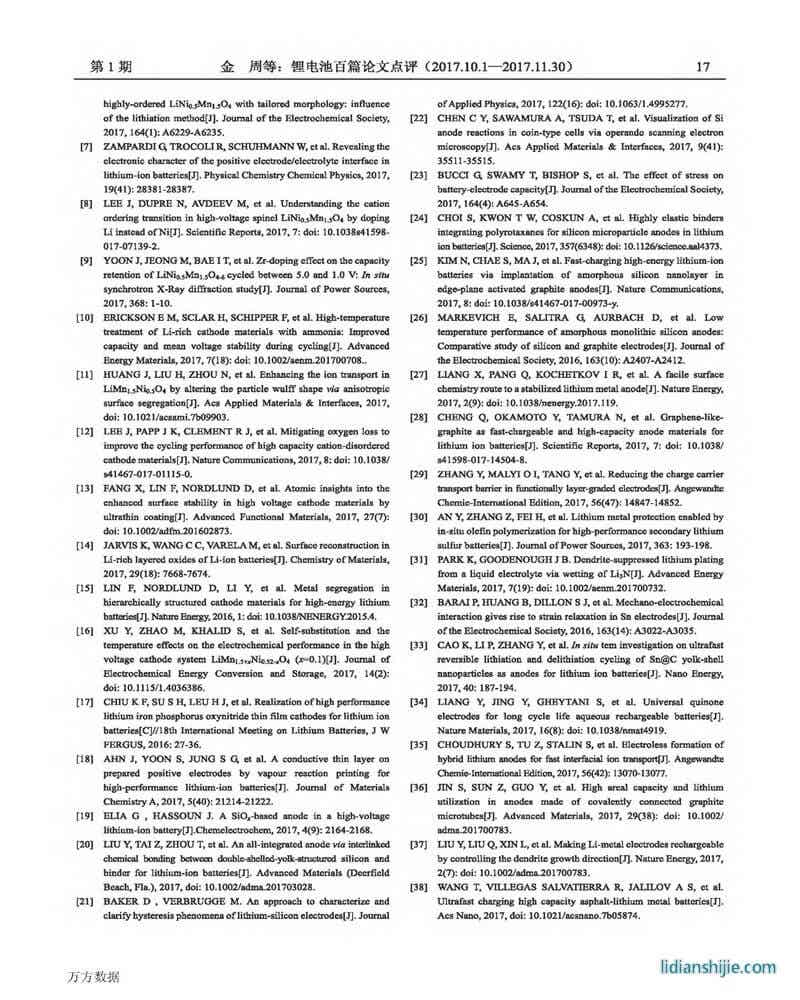 鋰電池百篇論文點評