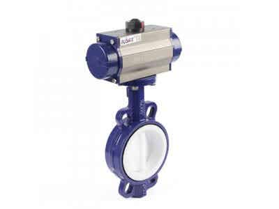 弗雷西 氣動襯氟蝶閥 對夾蝶閥圖1