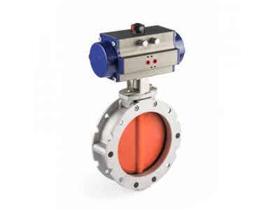 弗雷西 氣動粉末蝶閥 雙法蘭蝶閥