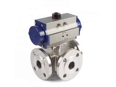 弗雷西 三通法蘭球閥 氣動球閥