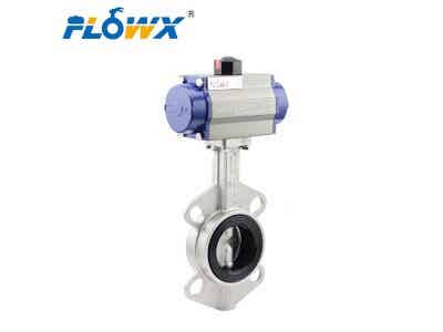 弗雷西 氣動(dòng)對(duì)夾蝶閥 不銹鋼蝶閥 EPDM圖2