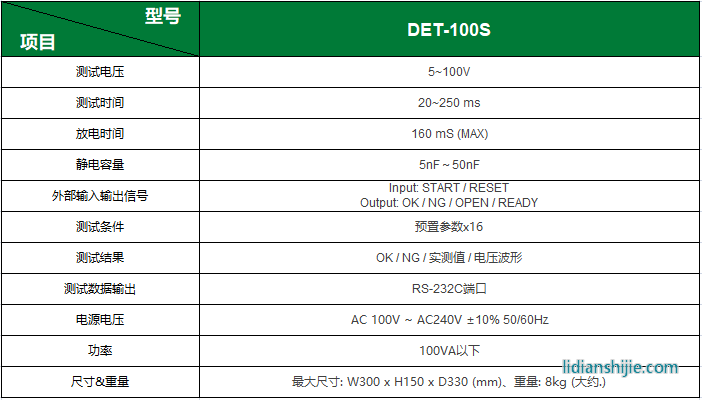 VEERTEK DET-100S鋰電池絕緣脈沖檢測儀